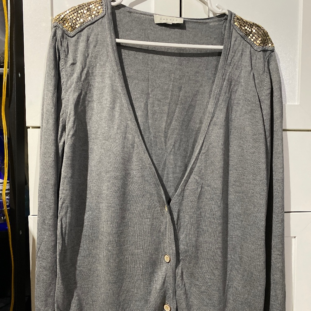 Sandro silk cardigan size M/L